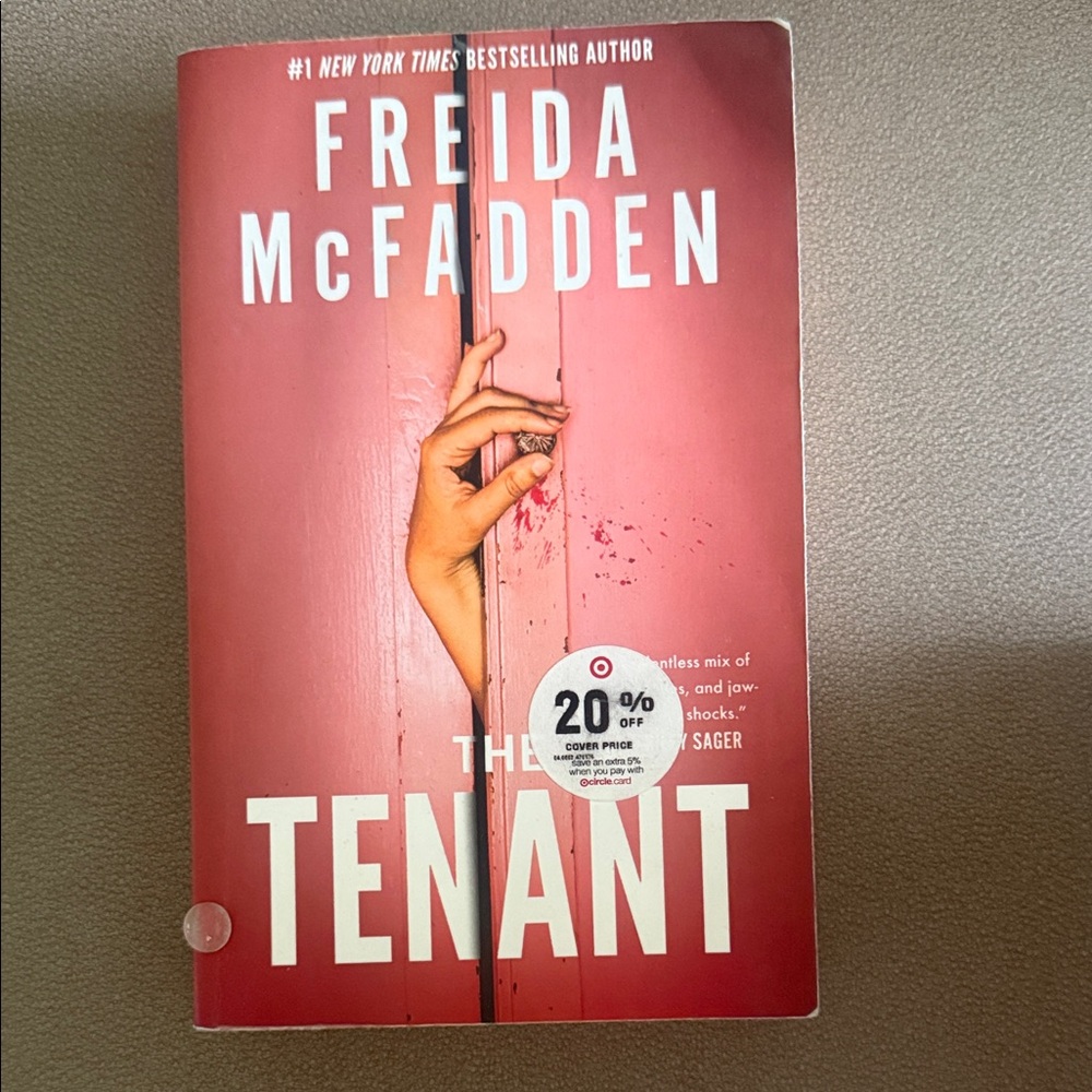 Red 'The Tenant' Book by Freida McFadden